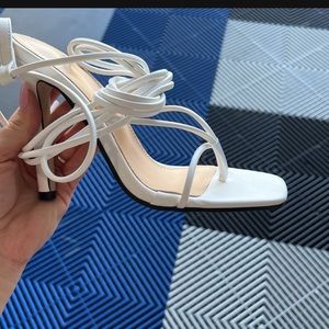 SheIn white heels laced size 37